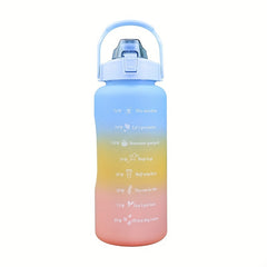 2000ml Gradient Sports Water Bottle with Straw and Lockable Lid