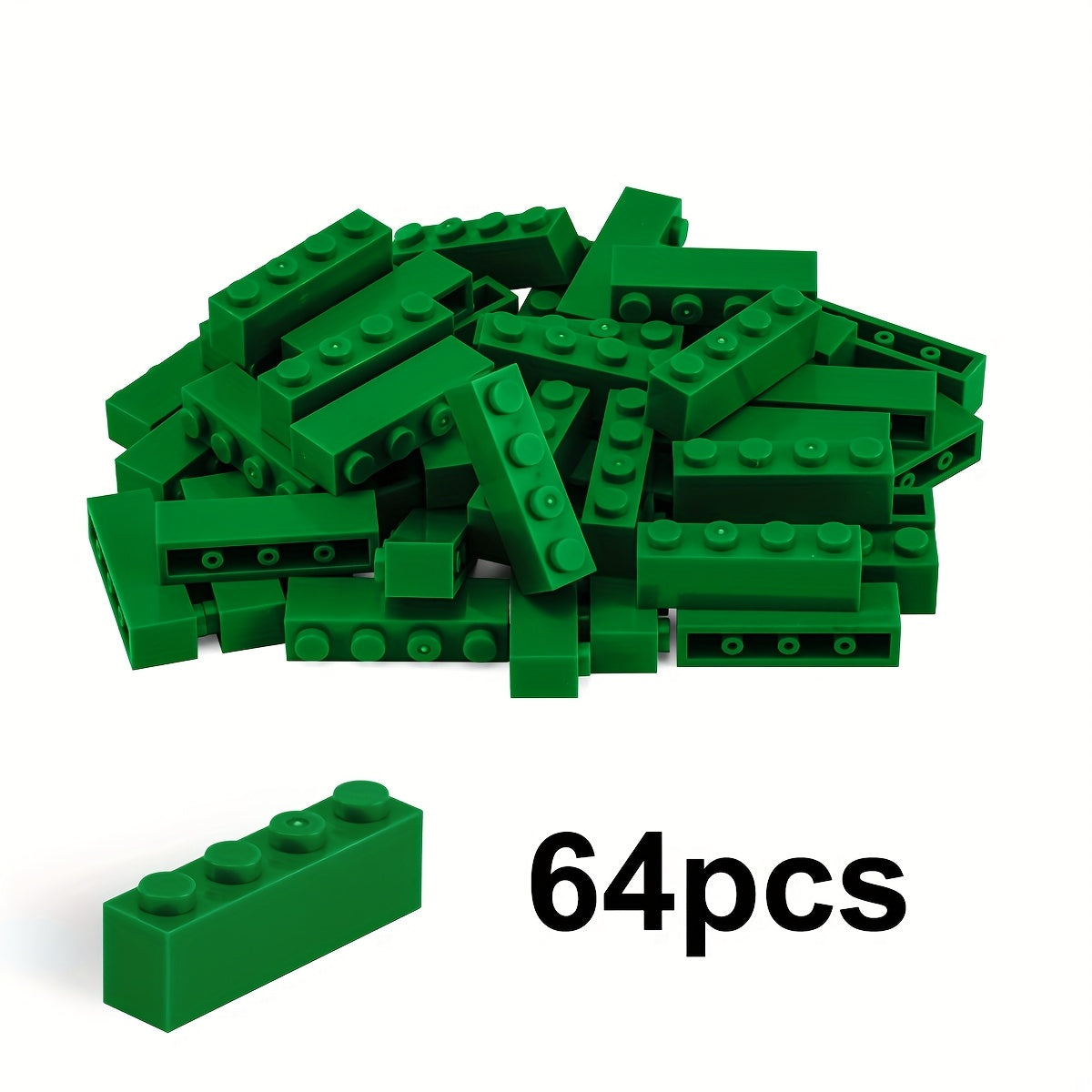 64pcs 1X4 High Bricks for Building Blocks Educational Toys for Kids