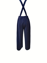 Backless Overall Jumpsuit Casual Solid Sleeveless Wide Leg Jumpsuit