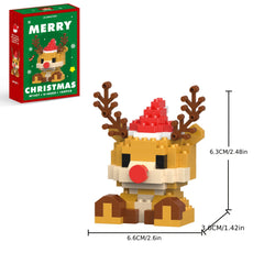 Girls' Christmas Tree Building Blocks Reindeer Bell Puzzle Toy