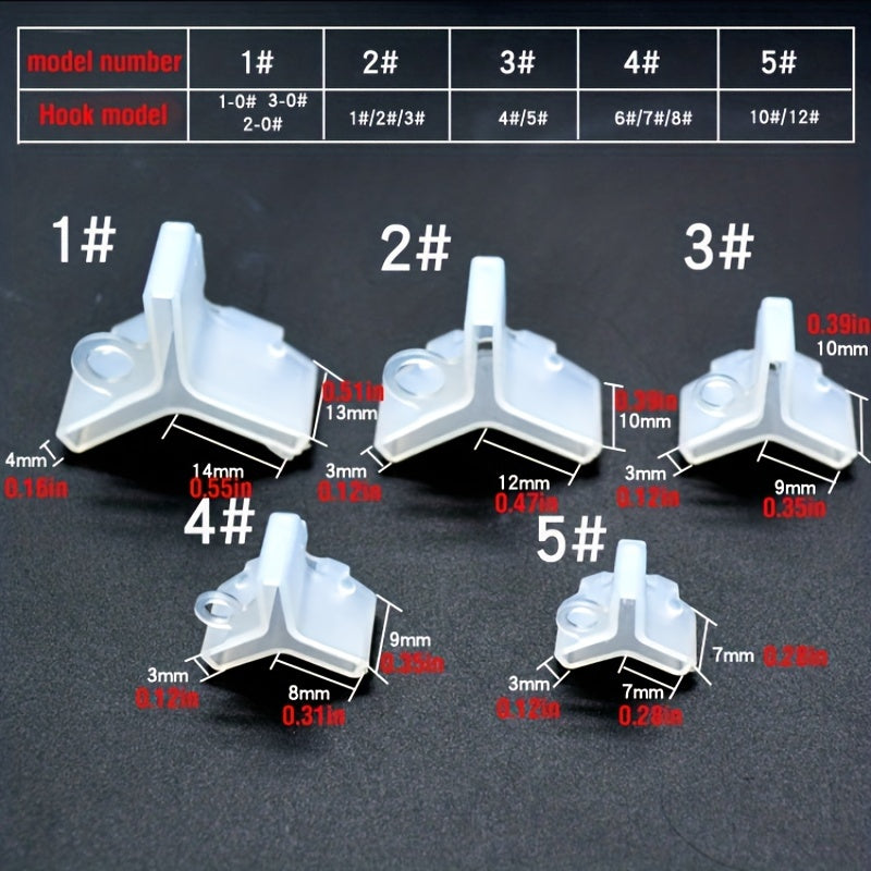 10pcs Fishing Treble Hooks Covers Set 5 Sizes Safety Protector Case Caps