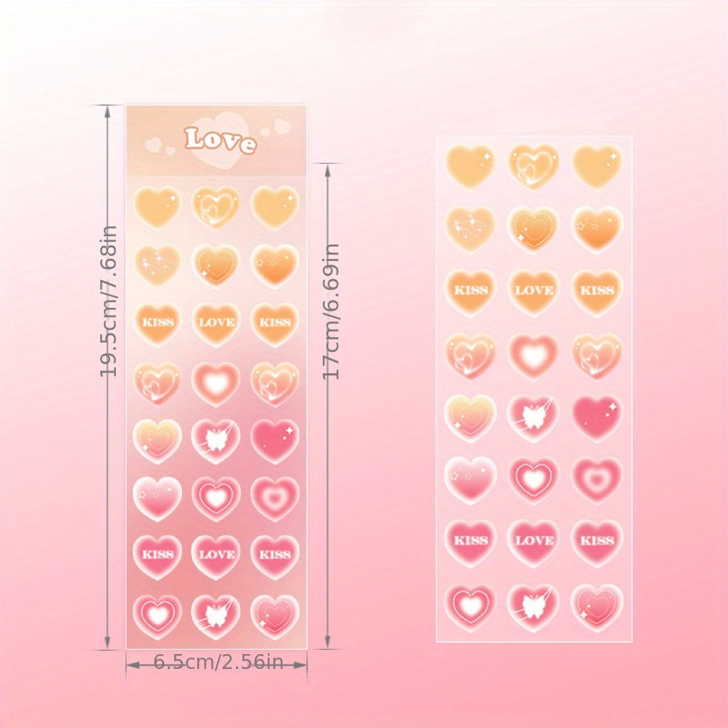 Love Transparent Sticker Journal Notebook Special Decorative Material