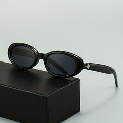 Oval Polarized Sunglasses UV Protection with Case