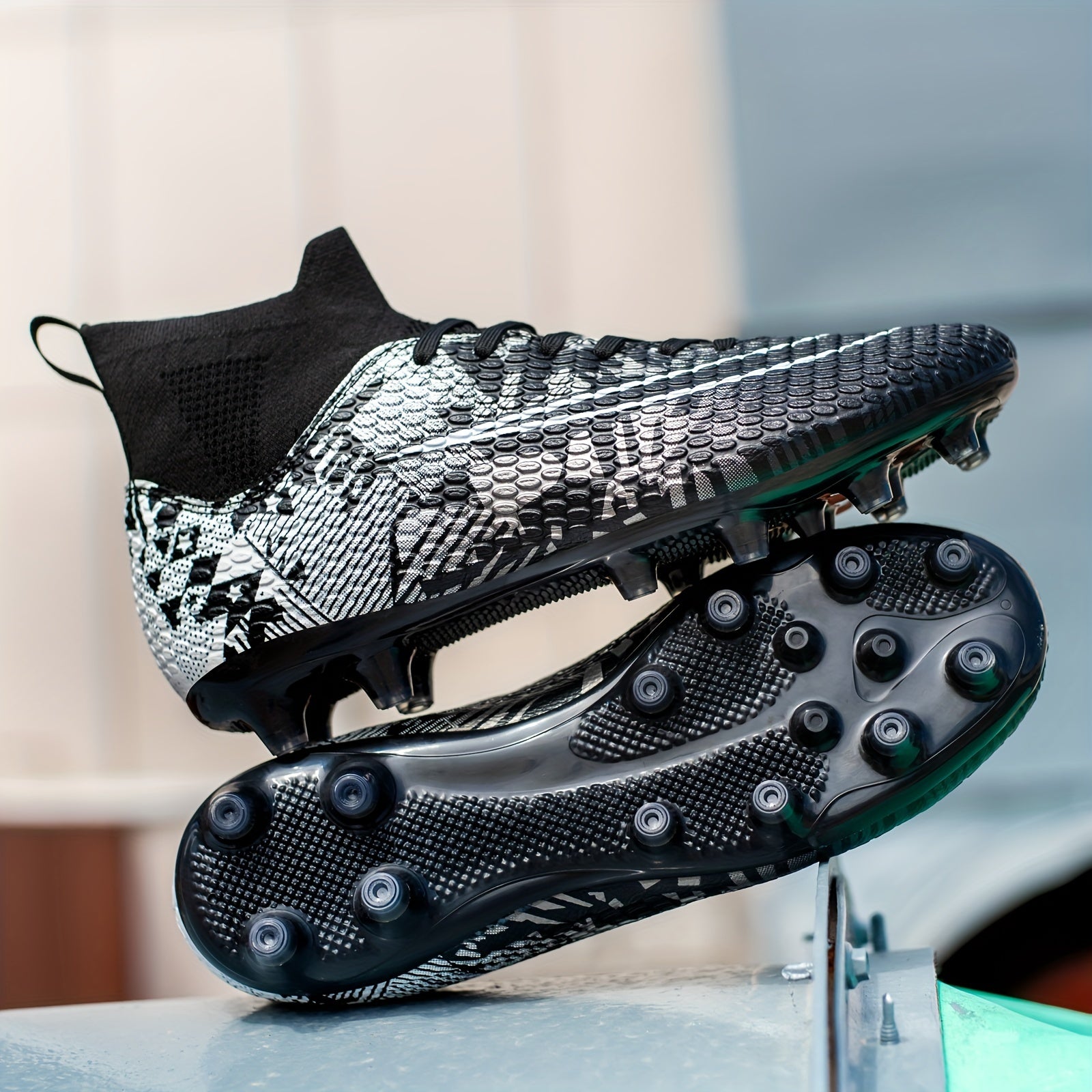 Boy's High Top Non Slip AG Football Cleat