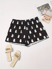3 Pack Plus Size Halloween Sleepwear Bottoms Set Women's Plus Ghost & Pumpkin