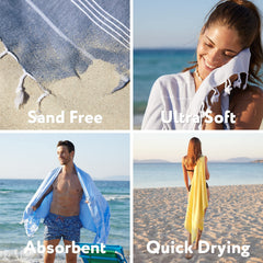 Oversized Beach Towel 88x177 Sand Proof Quick Dry Towel