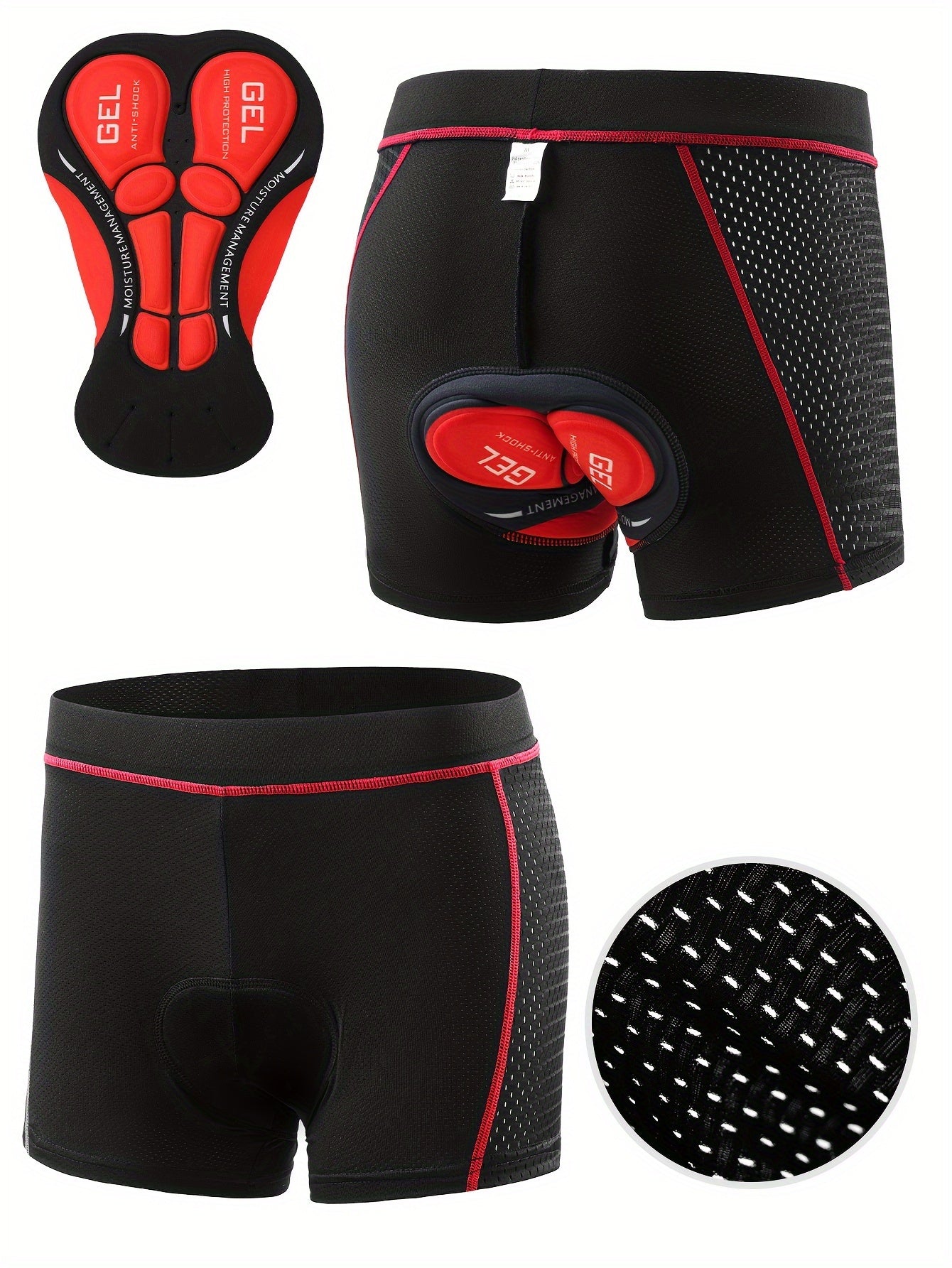Mens Compression Cycling Biking Shorts 3D Gel Padded Short Pants