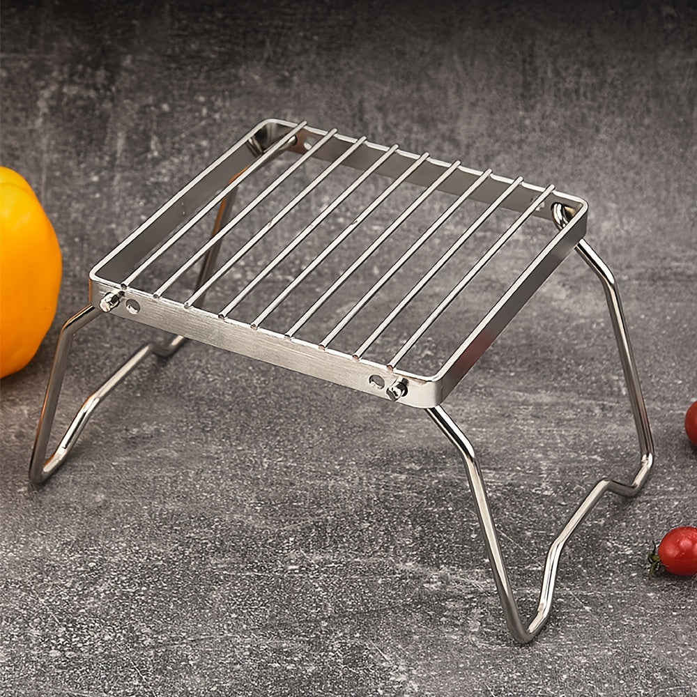 Portable Stainless Steel Campfire Grill Rack for Outdoor BBQ