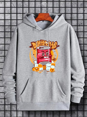 Funny Comic Cans Print Hoodie for Men