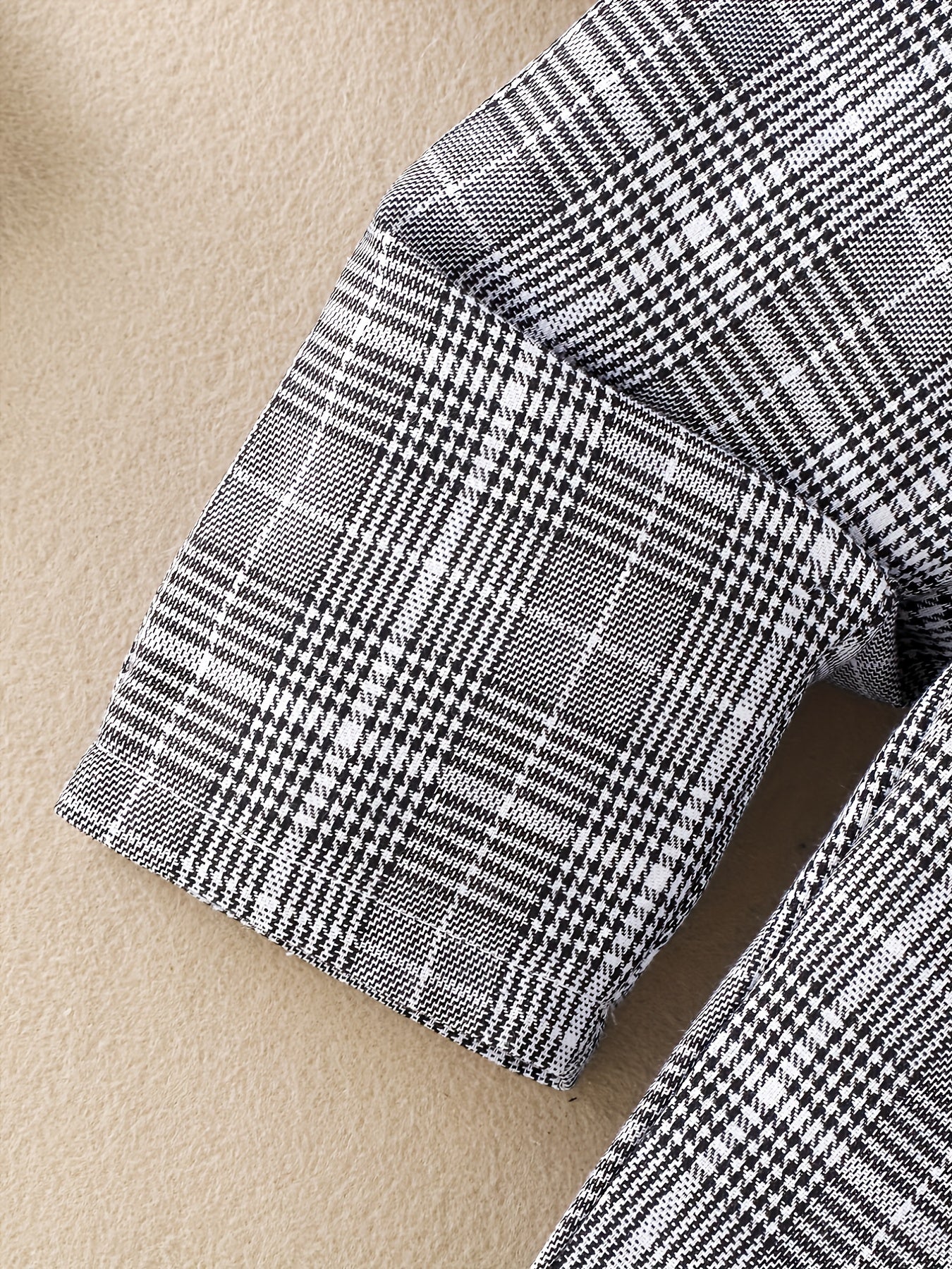 Baby Boy Plaid Suit Jacket & Bow & Shirt & Trousers Set