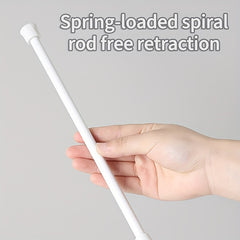 1pc Spring Loaded Curtain Rod Extendable Telescopic Tension Pole Shower Rail