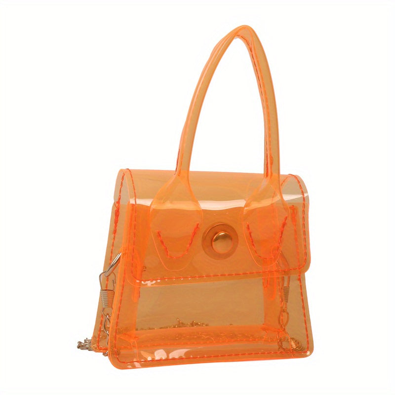 Kids PVC Jelly Chain Crossbody Bag Travel Handbag