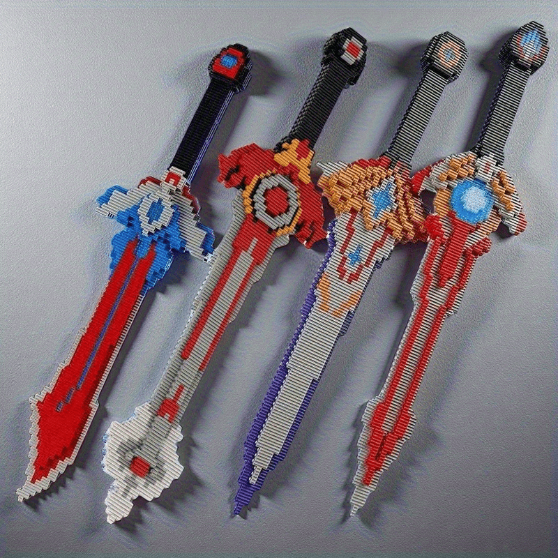 1168pcs Building Blocks Model Kit Colorful Detailed Sword Perfect Gift