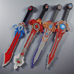 1168pcs Building Blocks Model Kit Colorful Detailed Sword Perfect Gift