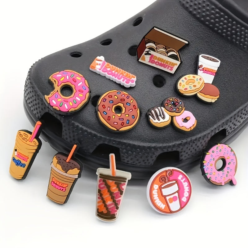 16pcs Food Themed Shoe Charms DIY Pins for Shoes