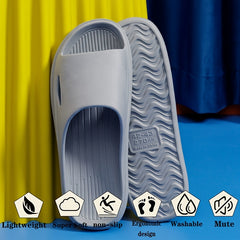 Men's Non Slip Slides Lightweight Open Toe Quick Dry Slippers