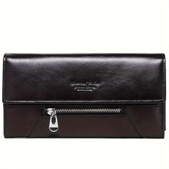 HUMERPAUL Women's Leather Wallet RFID Blocking Long Zipper Clutch