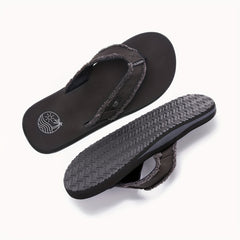 Men's Classic Solid Flip Flops Durable Non Slip Outdoor Hiking Sandals