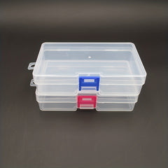 Transparent Plastic Lock Box Desktop Storage Portable Accessories Jewelry
