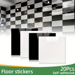 20pcs PVC Marble Floor Stickers Waterproof Bathroom Decals 30