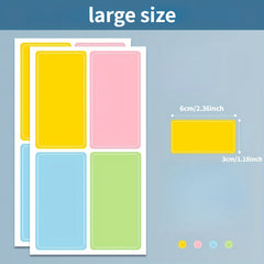 10pcs Colorful Self Adhesive Label Stickers for Classification and Marking