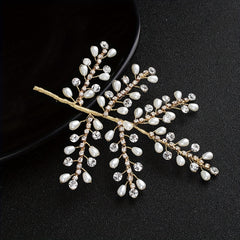 Bride Hair Clip Rhinestone Hairpin Faux Pearl Beads Hair Accessories