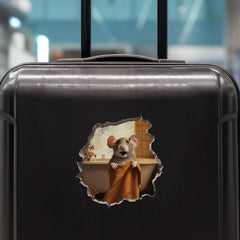 Bathroom Rat Hole Towel Sticker 3D Waterproof Self adhesive Sticker
