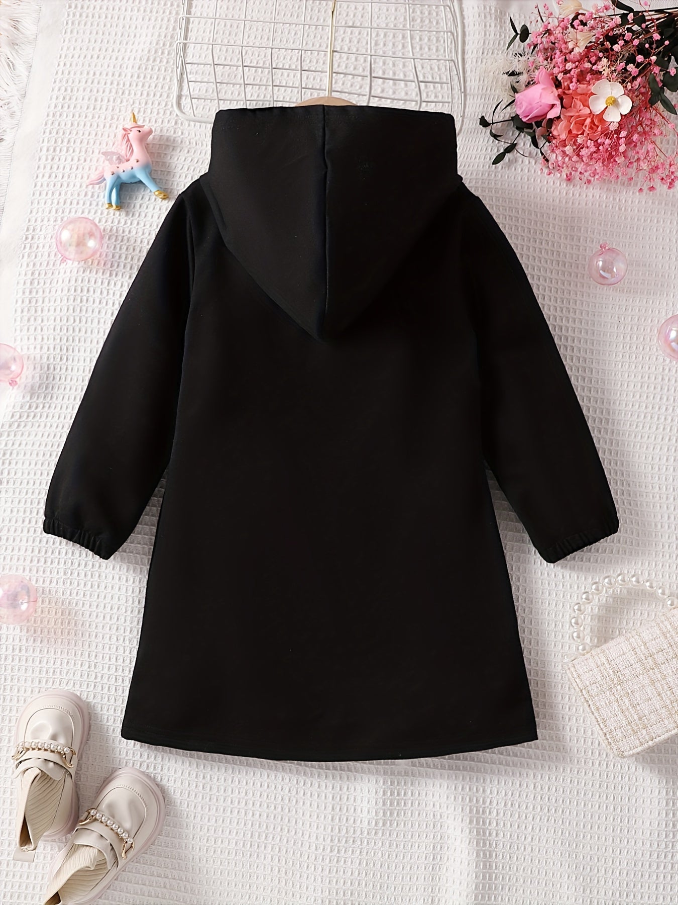 Unicorn Hooded Dress Toddler Kids Clothing