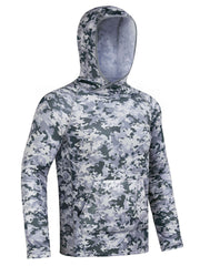 Men's Camo UPF 50 Sun Protection Hoodie Long Sleeve