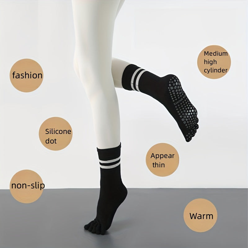 Professional Yoga Socks Anti slip Grips Breathable Stripe Sports Socks