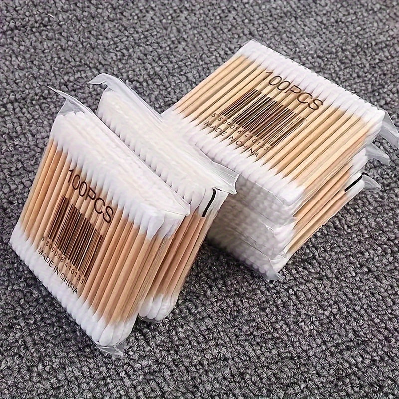 1000pcs Cotton Swabs Double Round Head for Ear and Nose Cleaning