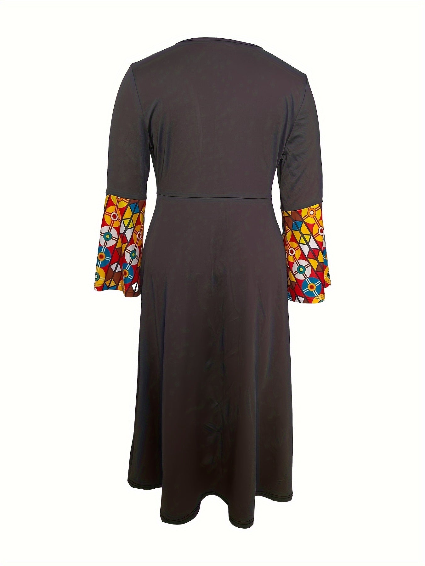 Colorblock Tribal Print Maxi Dress