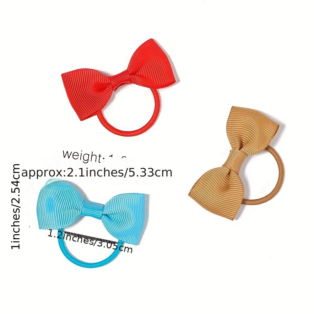 20pcs Bowknot Hair Ties for Baby Girls, Ponytail Holders & Scrunchies