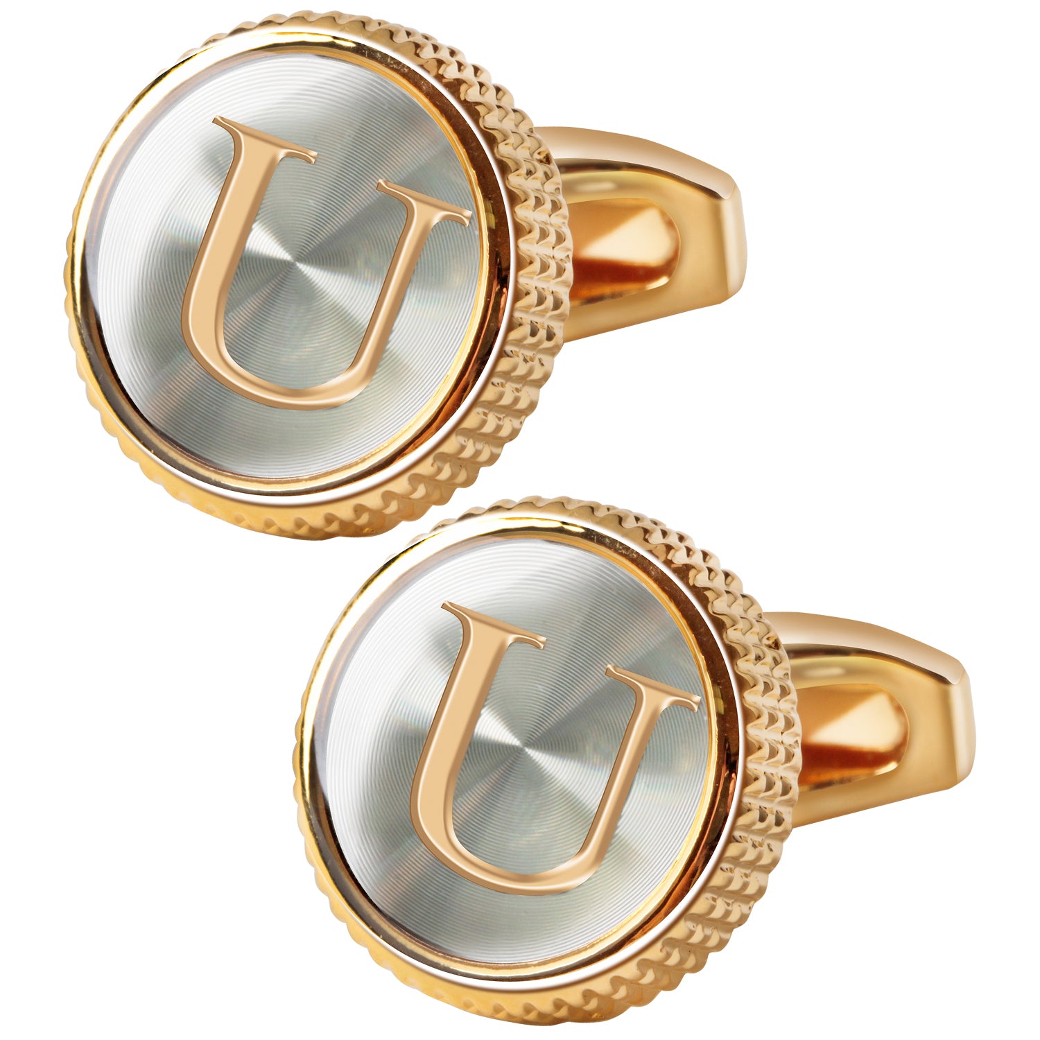 Men's Golden Letter Cufflinks Business Casual