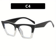 Y2K Style Clear Lens Glasses Tortoiseshell Frame Anti Light Reading