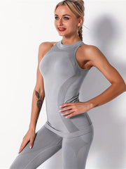 Textured Halter Neck Slim Sleeveless Top for Summer