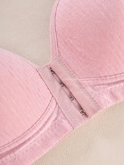 2pcs Front Buckle Push Up Bras Full Coverage Women's Lingerie