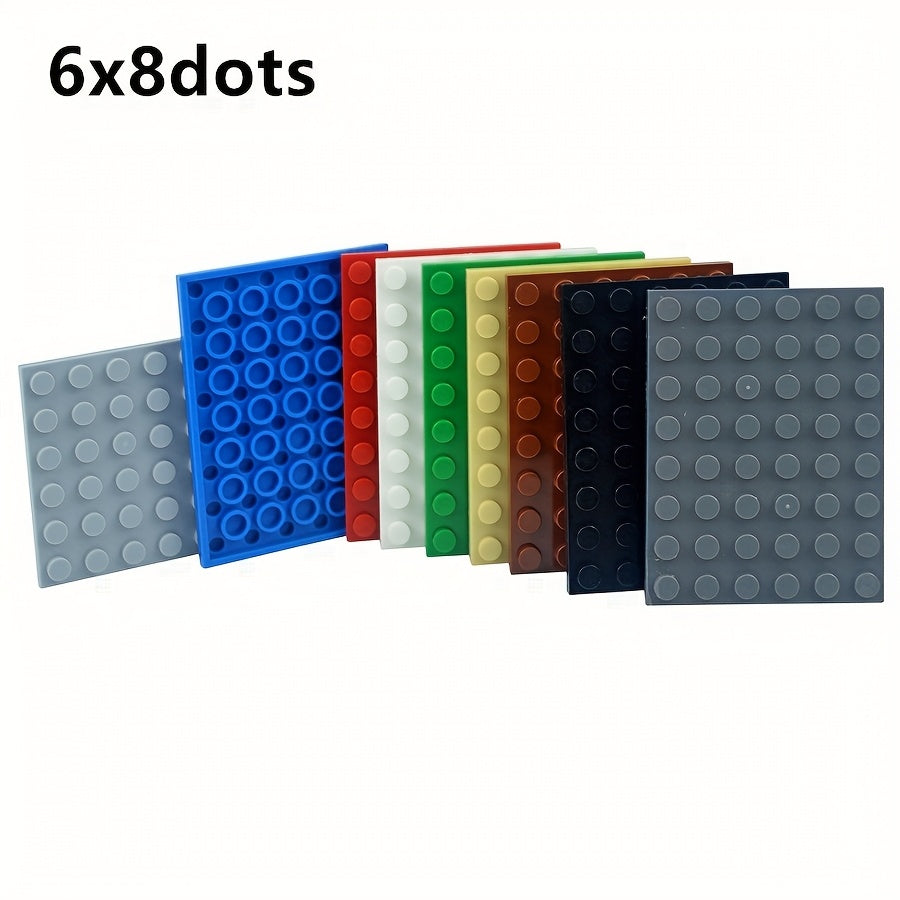 8pcs Building Blocks Thin Figures Bricks 6x8 Dots Educational