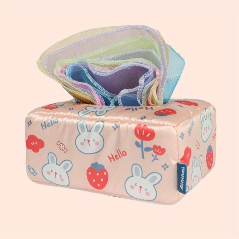 High Contrast Crinkle Montessori Square Sensory Toy for Babies