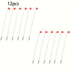 Ice Fishing Red Spring Bobber Stops Stainless Steel Wire Beads