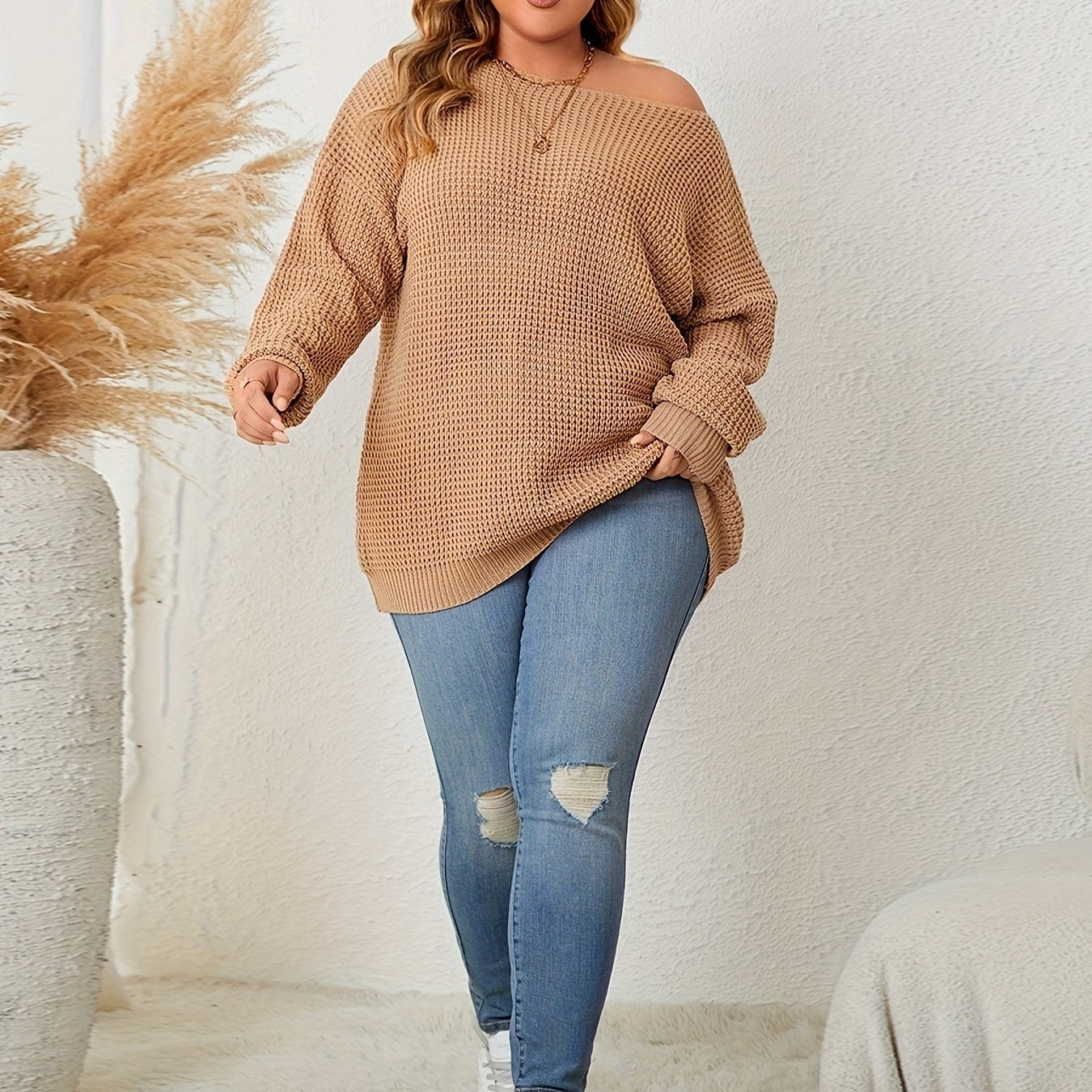 Solid One Shoulder Medium Stretch Pullover Top
