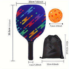 Wooden Pickleball Paddles Set with 2 Rackets, 4 Balls, and Bag