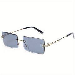 Frameless Square Sunglasses Men's Casual Mixed Sunglasses
