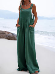 Sleeveless Wide Leg Jumpsuit Loose Casual Women's Clothing