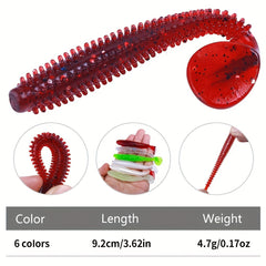 6pcs Paddle Tail Soft Lure Bionic Swimbait Fishing Accessories For Bass Carp
