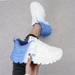 Women's Ombre Chunky Sneakers Lace-up Shoes