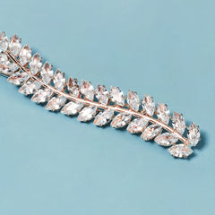 Zircon Leaf Hair Clip Side Clip Head Jewelry for Women Girls