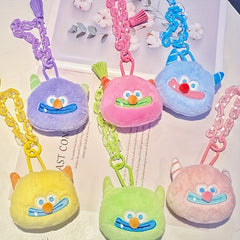 Ugly Cartoon Plush Coin Purse Earphone Storage Bag