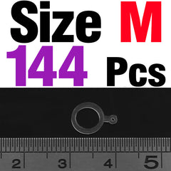 MNFT 144pcs Pellet Bands Elastic Bands Fit 4mm 20mm Method Feeder Fishing Tackle