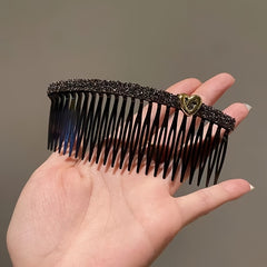 Happy Face Flowers Heart Decor Hair Comb Rhinestone Headwear